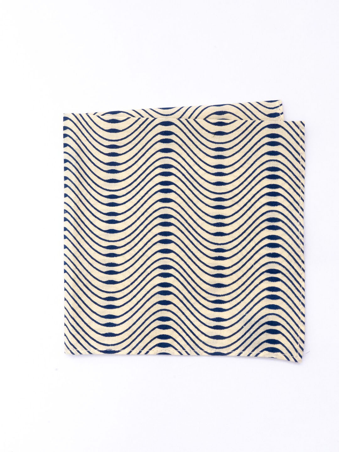 Bubber Blu Men Wave Printed Microfiber Pocket Square