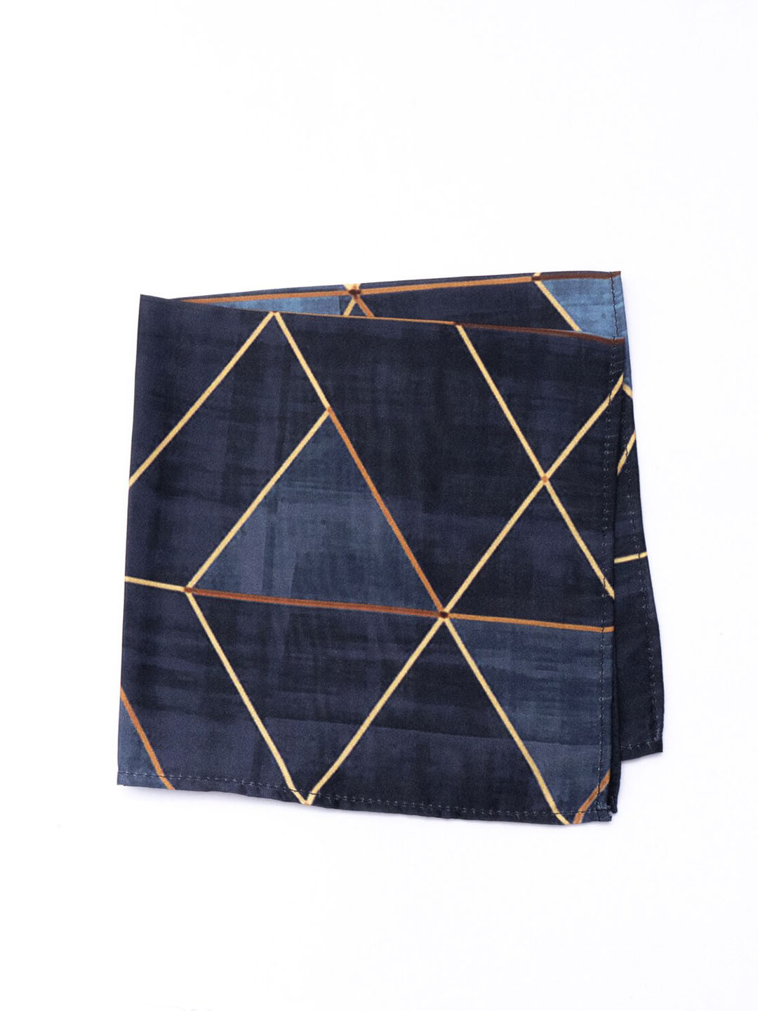 Bubber Blu Men Keel Printed Pocket Square