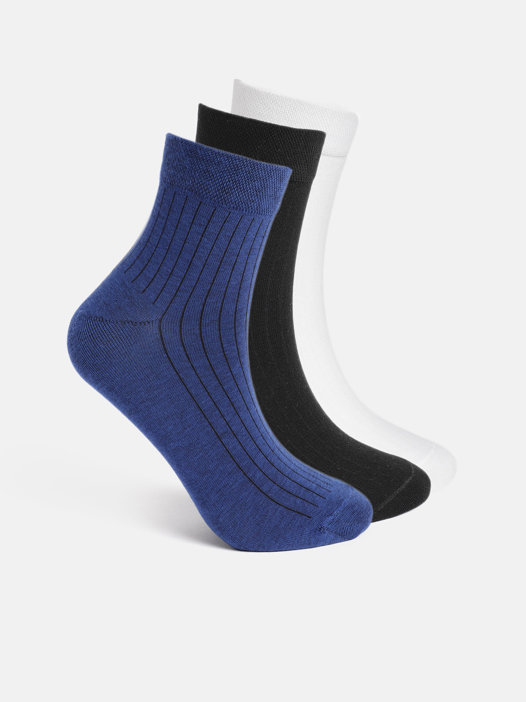 Mast & Harbour Men Pack of 3 Striped Above Ankle Length Socks