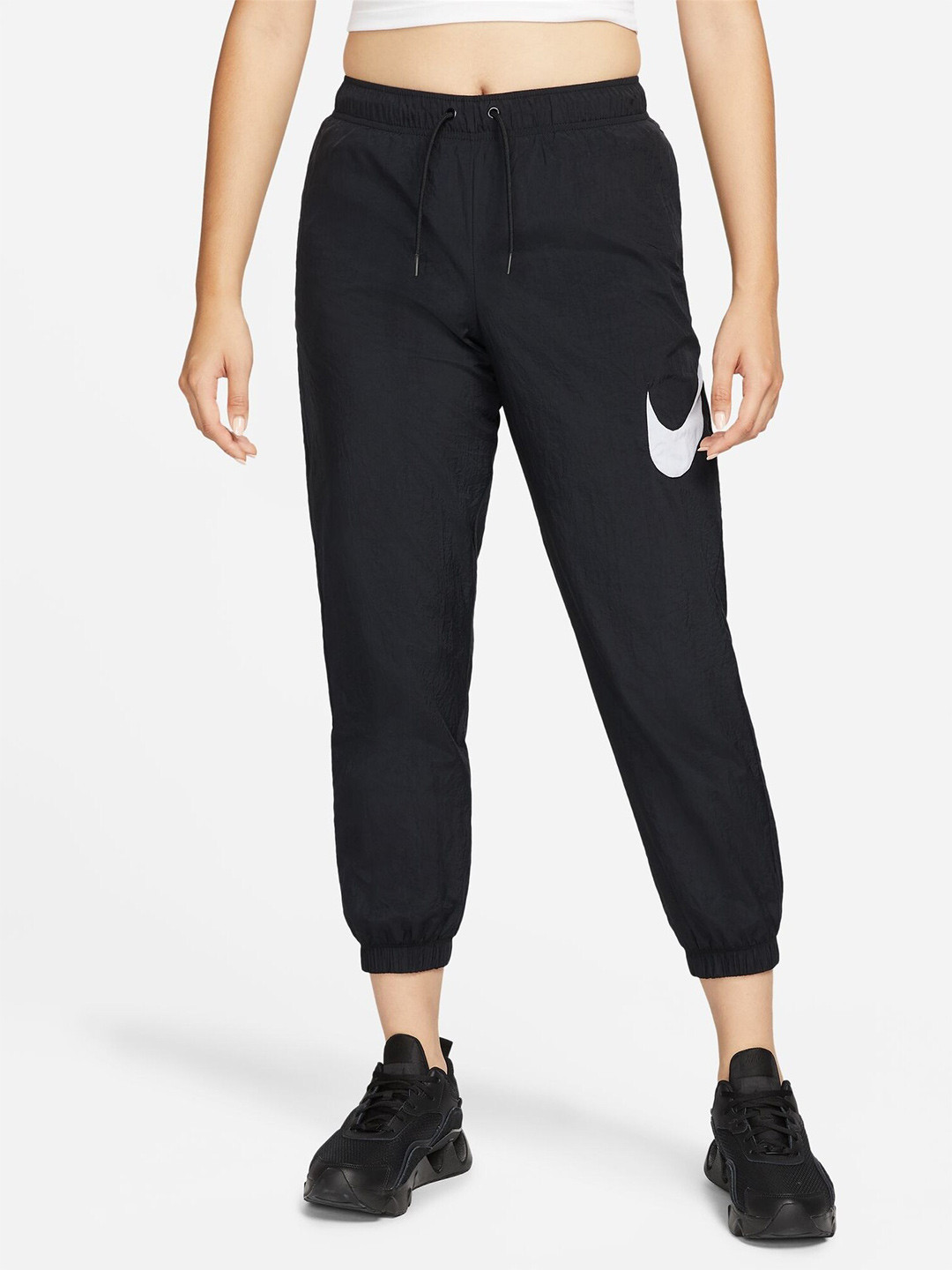 Nike Women Black Sportswear Essential Trackpants