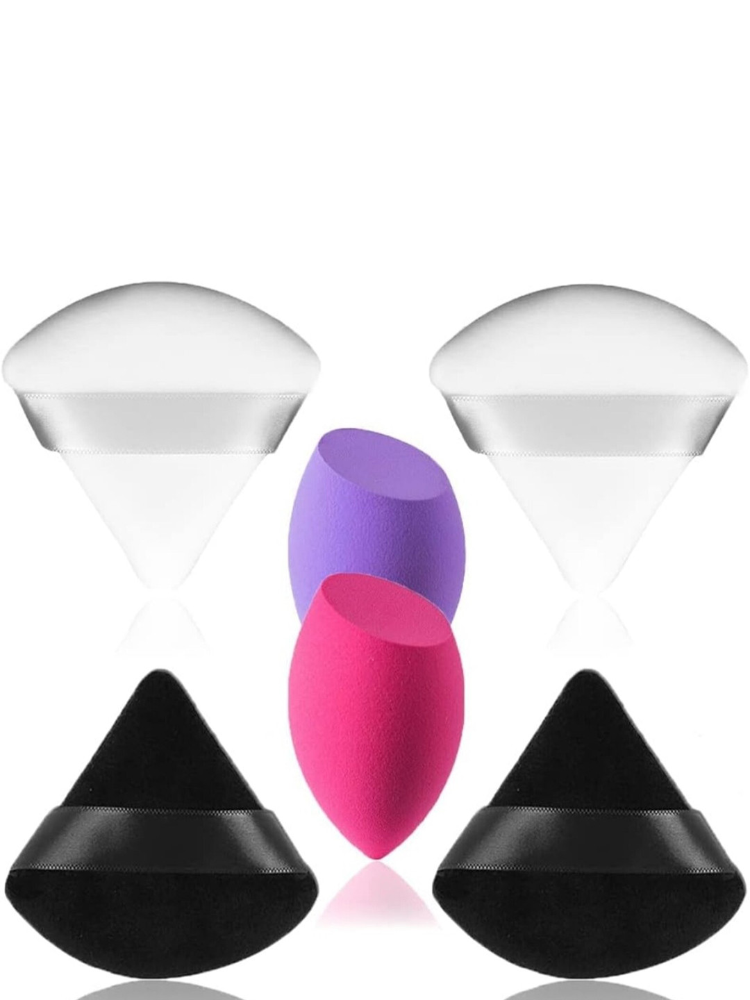 FEELHIGH 4-Pcs Triangle Puff & 2-Pcs Blender
