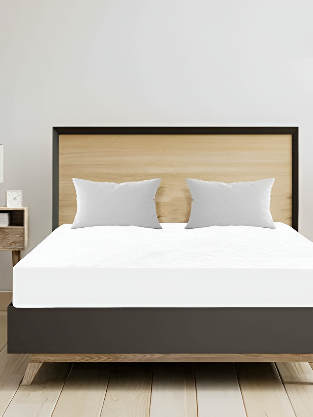 RF RELAXFEEL White Fitted King Size Cotton Water Resistant Mattress Protector