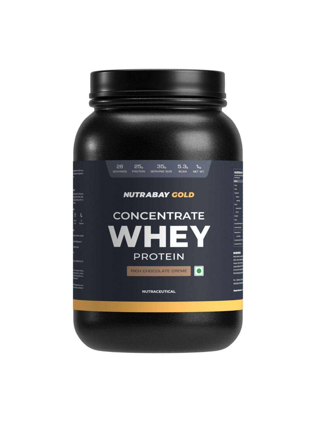 Nutrabay Whey Protein Concentrate Rich Chocolate Creme - 1kg