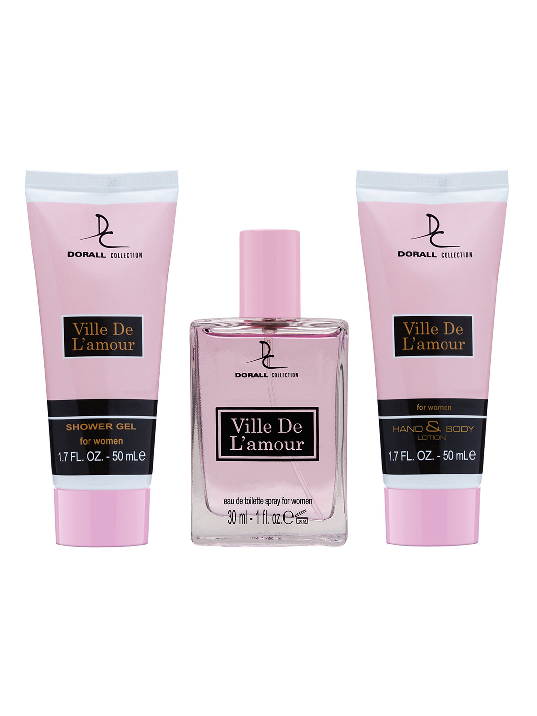 Dorall Collection Women Ville De LAmour Gift Set - EDT + Shower Gel + Hand & Body Lotion