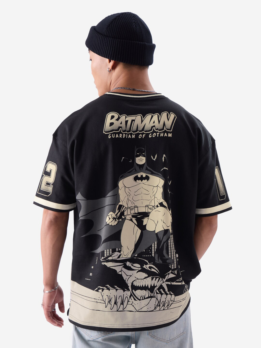The Souled Store Batman Printed Cotton Oversized T-shirt