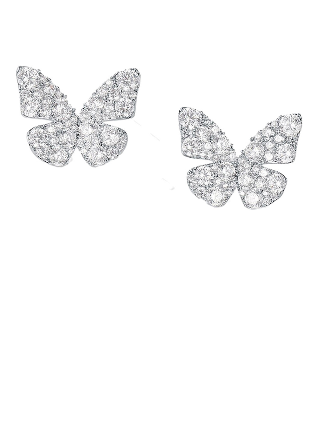 VAGHBHATT Silver-Plated Animal Shaped Studs Earrings