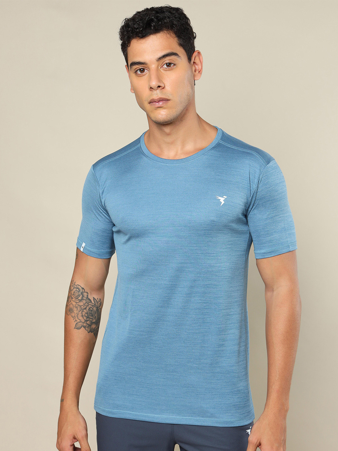 Technosport Slim Fit Rapid-Dry Gym T-shirt