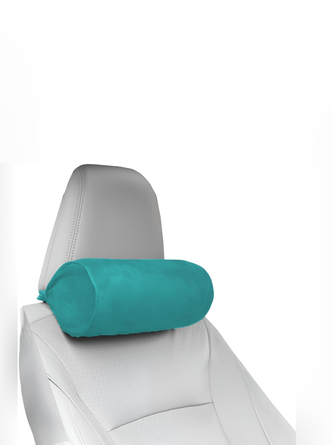 Pum Pum Hollow Fiber Blue Solid Faux Velvet Ultra Soft Fibre Travel Pillow-10.16 x 27.94 cm