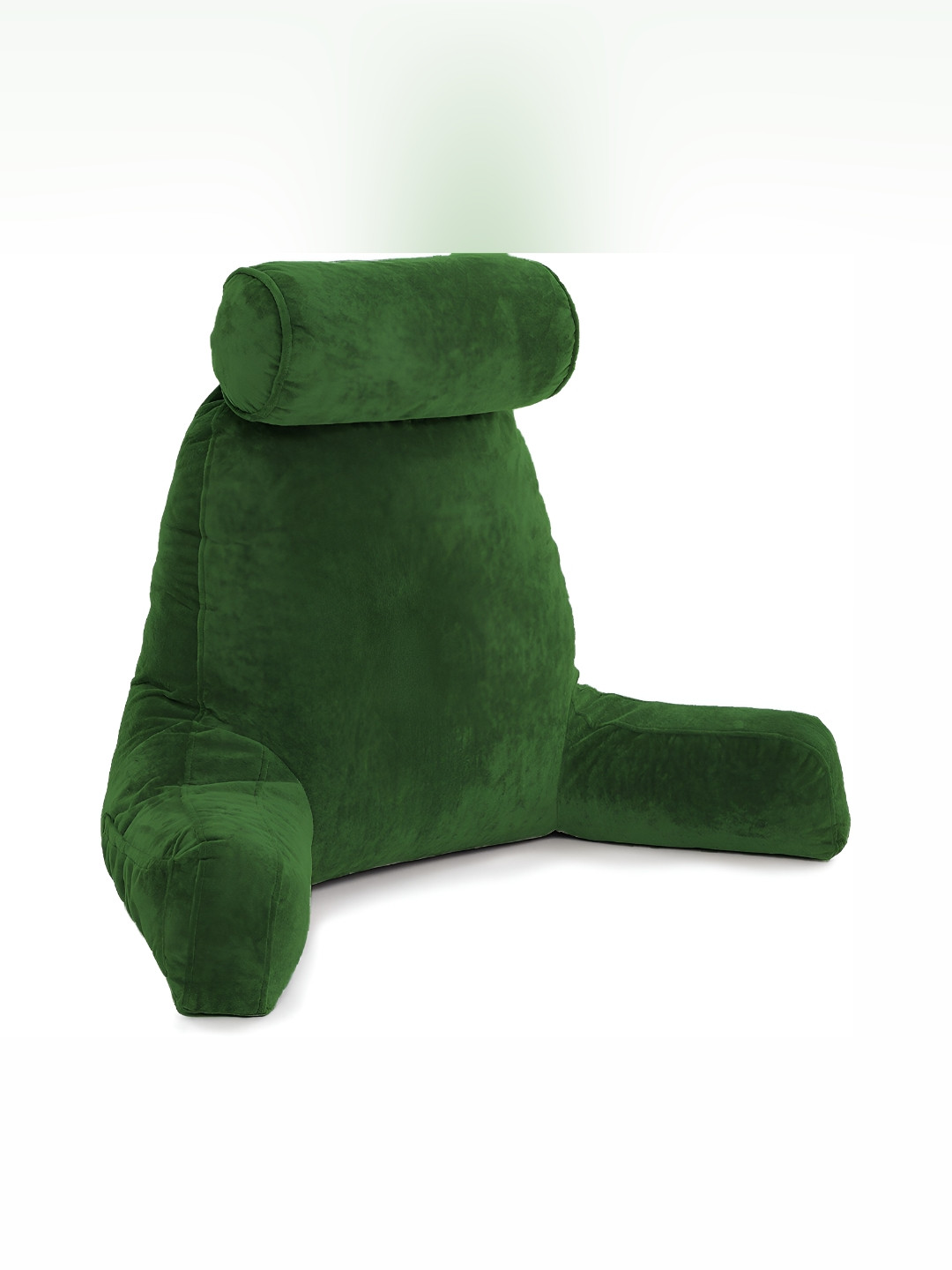 Pum Pum Green Solid Faux Velvet Ultra Soft Fibre Therapedic Pillow-78 x 99 cm