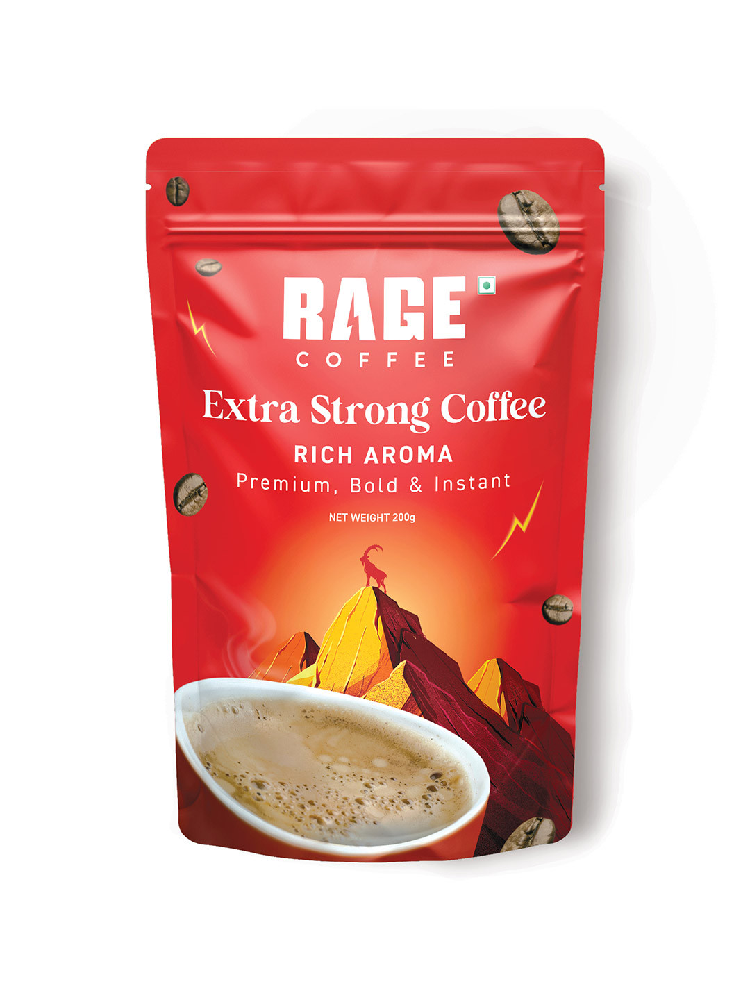 Rage Coffee Extra Strong Premium Blend Coffee - 200 gm