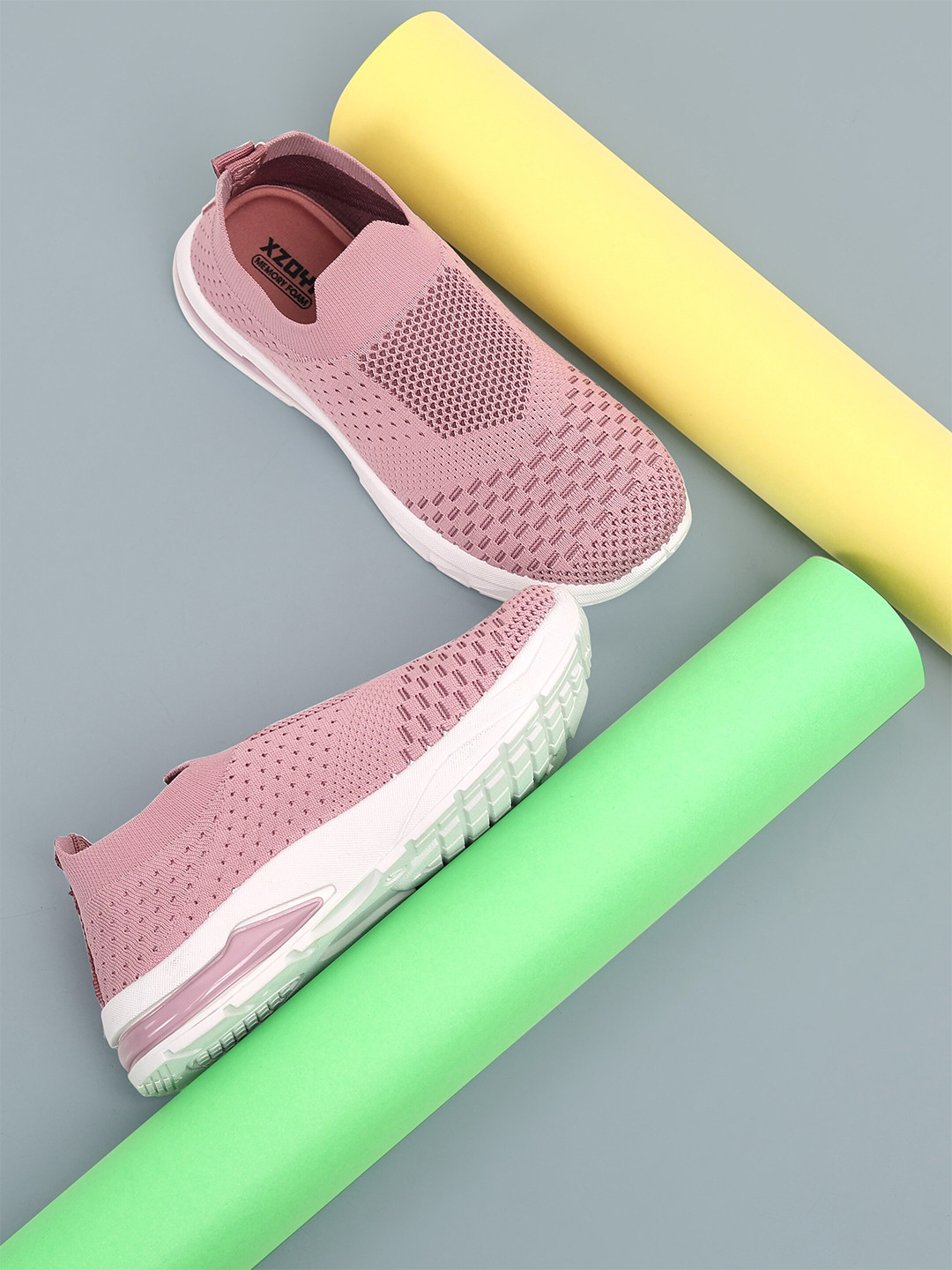 KATS Girls Perforations Lightweight Slip-On Sneakers