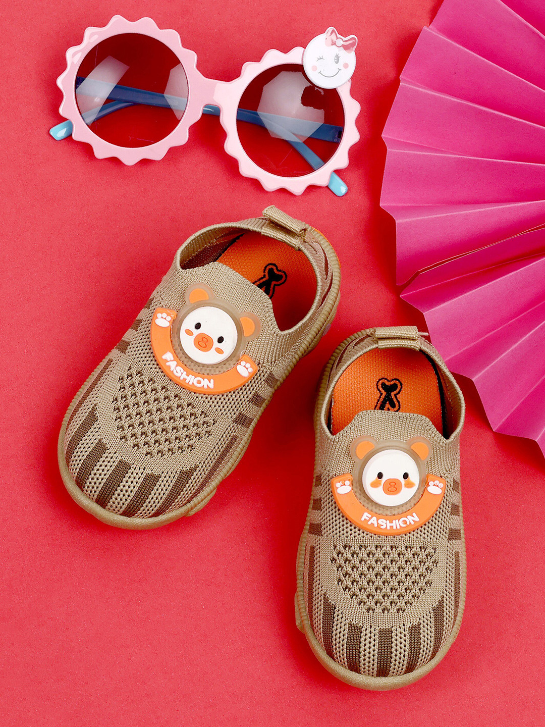 KATS Infant Kids Woven Design Lightweight Musical Slip-On Sneakers