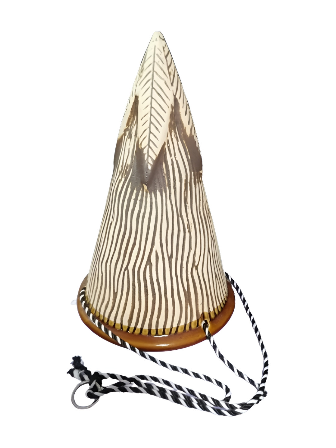 INDIA MEETS INDIA Brown & White Ceramic Wall Hanging Planter