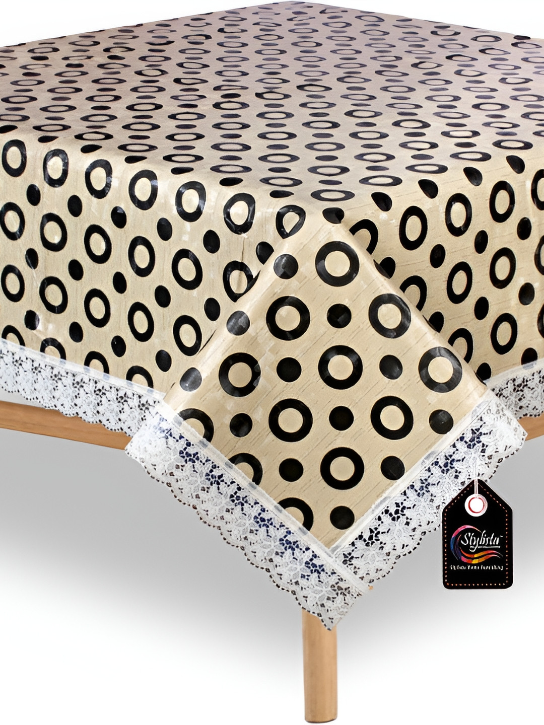 Stylista Yellow 4 Pieces Polk Waterproof Table Cover