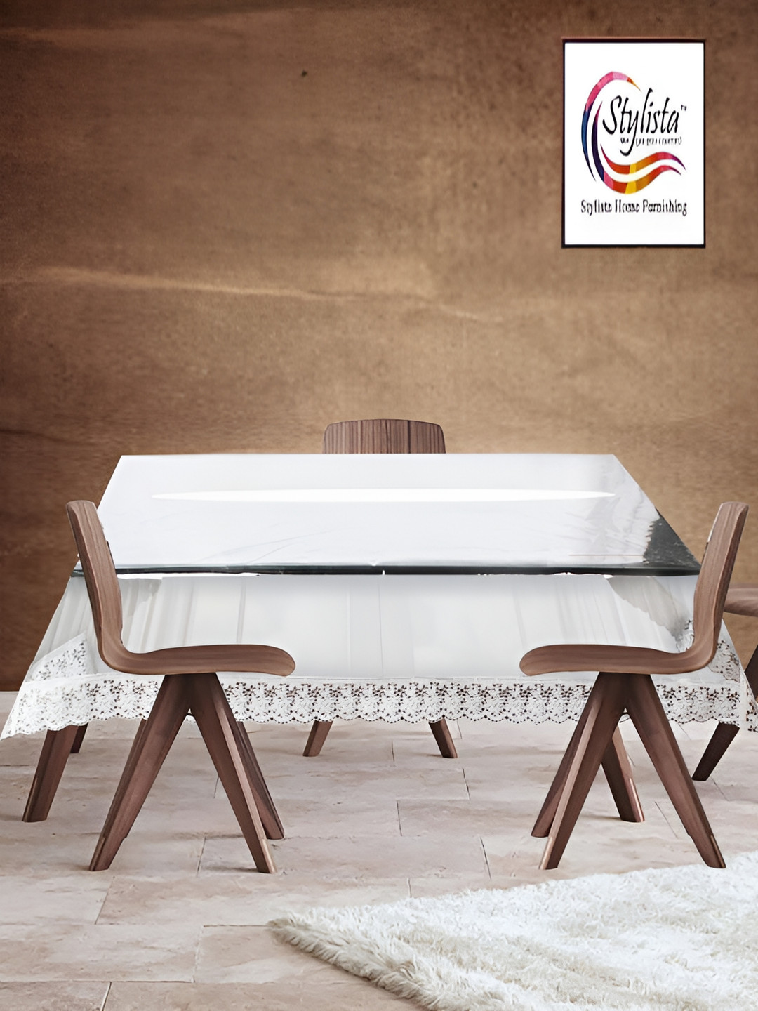 Stylista Transparent Waterproof 4 Seater Square Shaped Table Cover