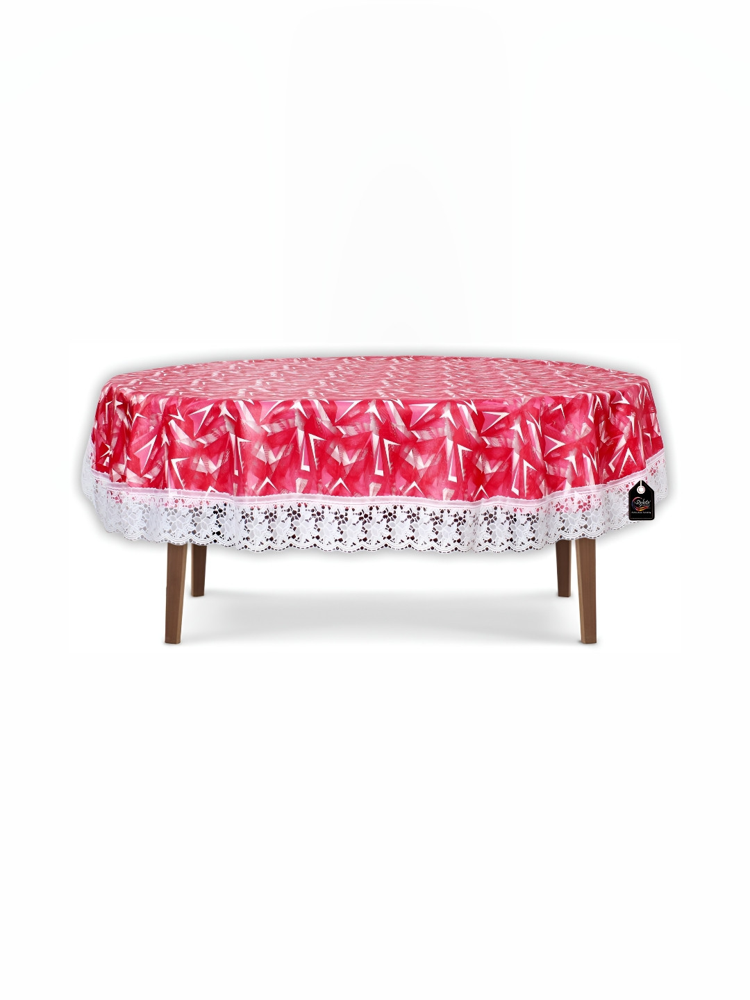 Stylista Pink Waterproof Oval 8-Seater Table Cover