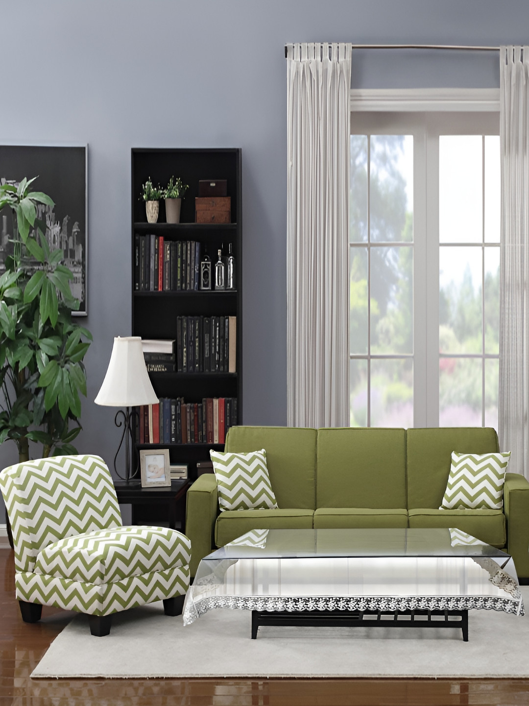 Stylista Transparent Waterproof Floral Print 2 Seater Table Cover