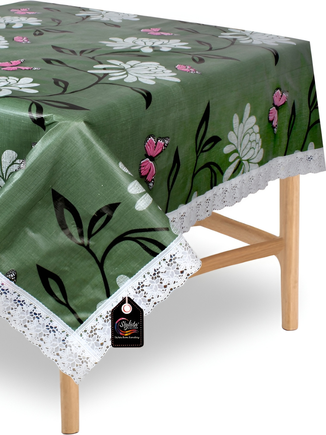 Stylista Green Waterproof Plastic 6-Seater Table Cover