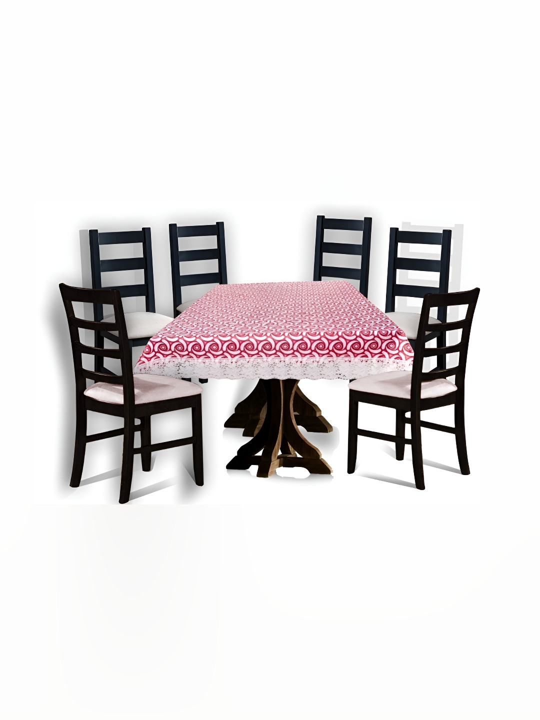 Stylista Pink Waterproof Geometric Print 6 Seater Table Cover