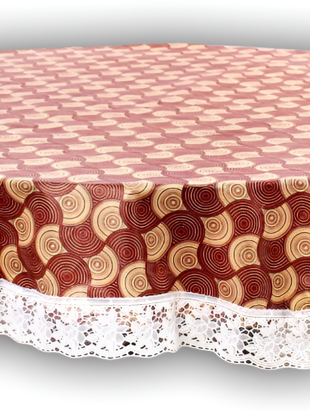 Stylista Brown Waterproof Round 4-Seater Rectangular Table Cover
