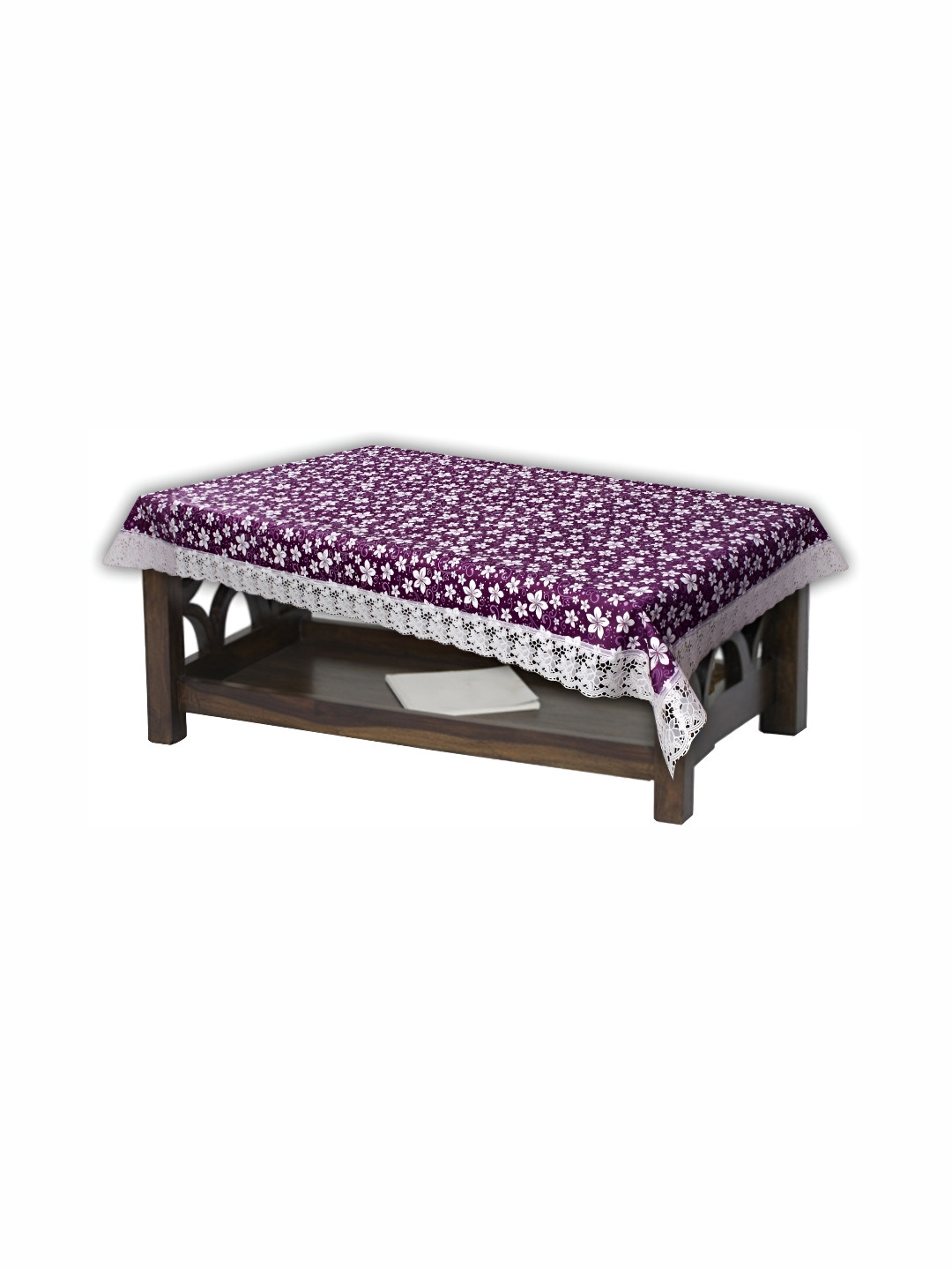 Stylista Purple & White Floral Waterproof 2-Seater Table Cover