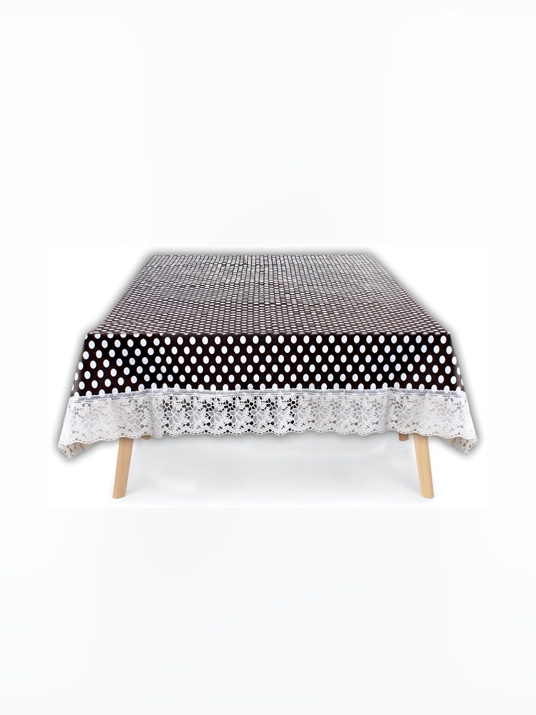 Stylista White & Black Printed Waterproof Rectangular 10 Seater Table Cover