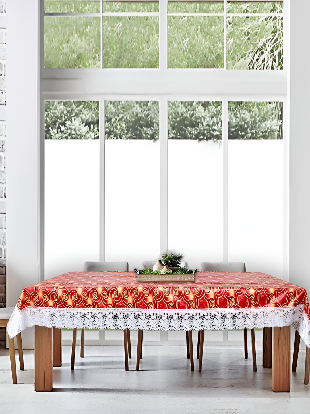 Stylista Red & Yellow Waterproof 8 Seater Rectangle Table Cover