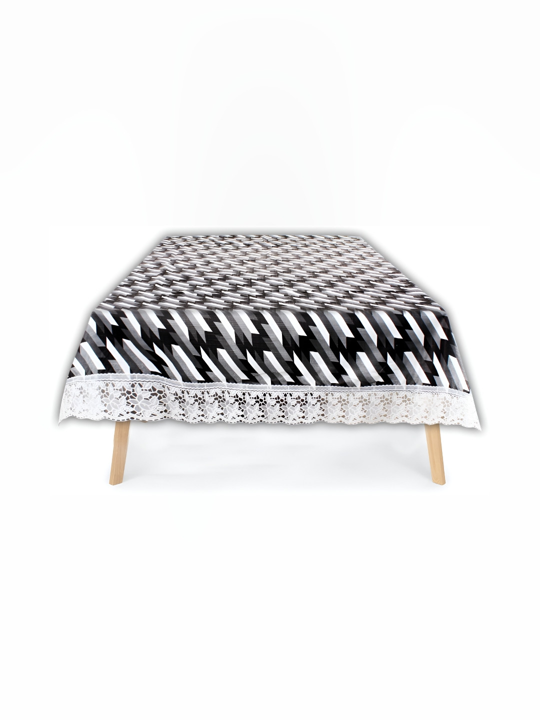 Stylista Grey Waterproof Geometric Print 10 Seater Table Cover