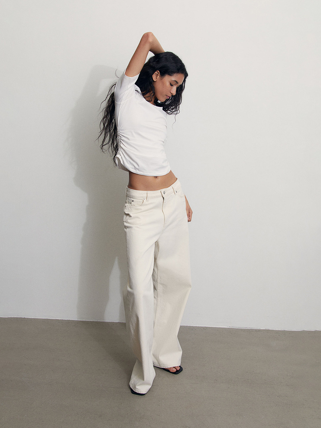 H&M Draped Cotton Top