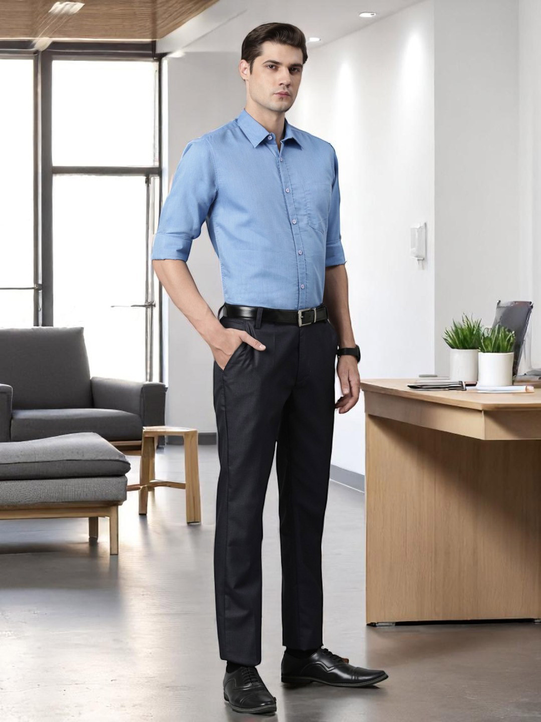 THE SOUL PATROL Opaque Cotton Formal Shirt