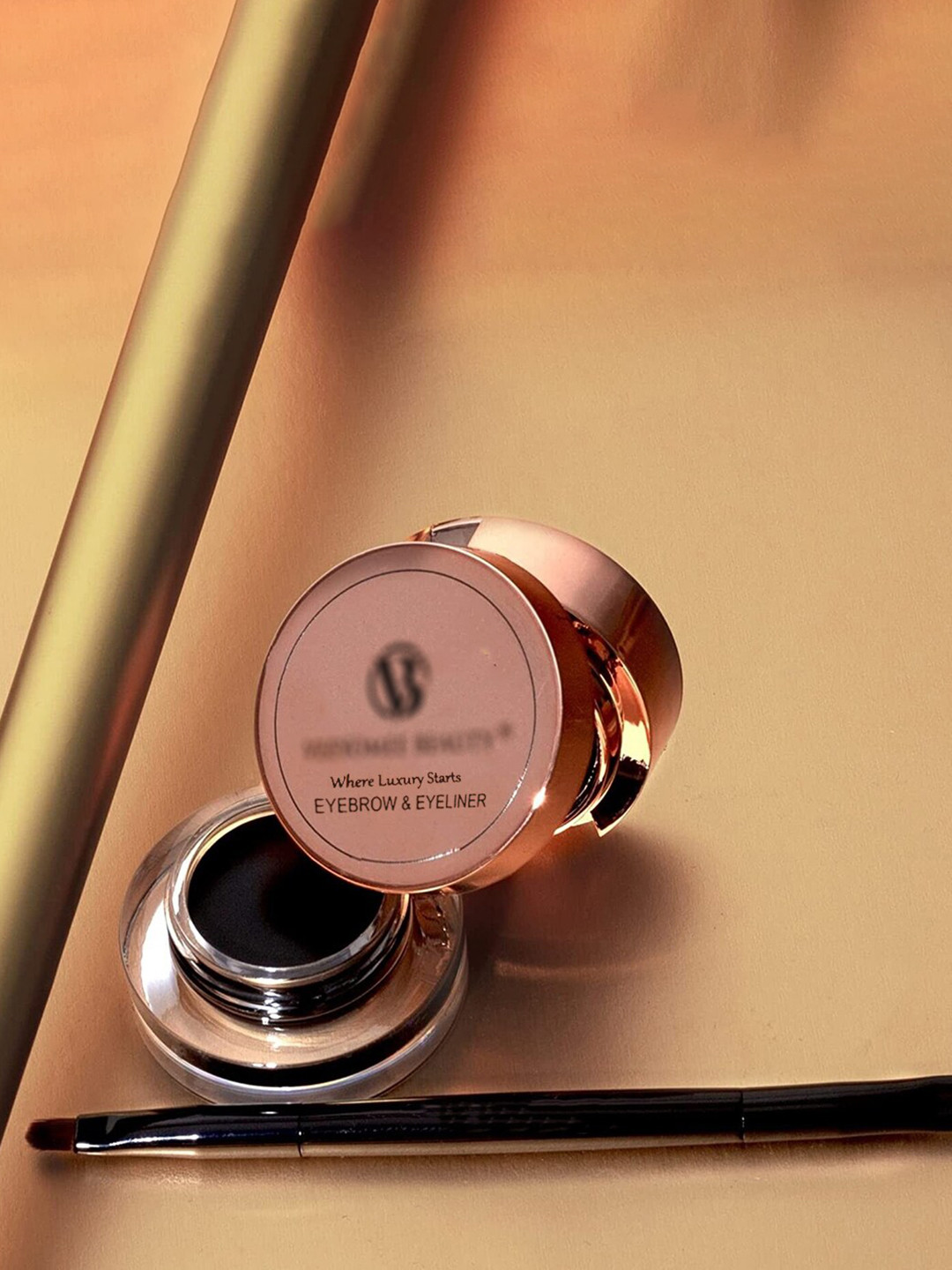 Adbeni 2-In-1 Eyebrow & Eyeliner Powder & Cream - 3.3g - Black