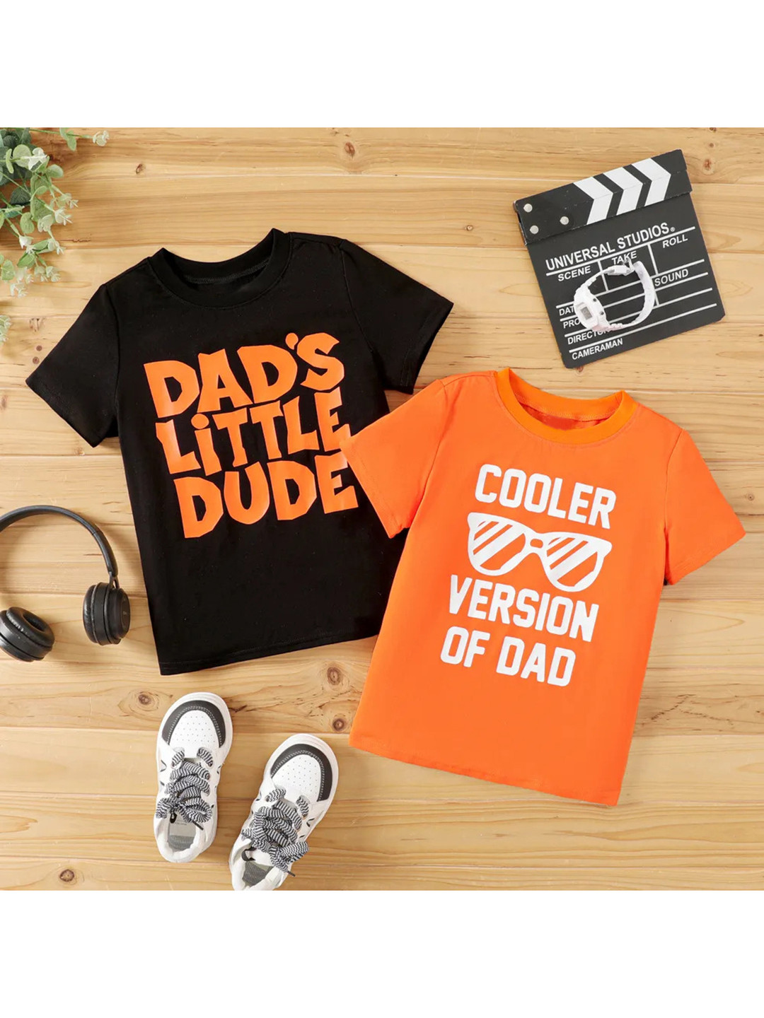 Googo Gaaga Pack of 2 Typography Printed Applique Cotton T-shirt