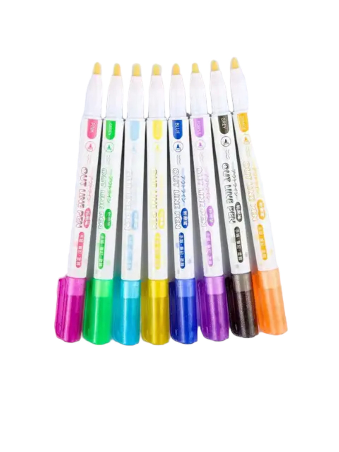 FEELHIGH Kids Pack of 8 Outline Marker Set
