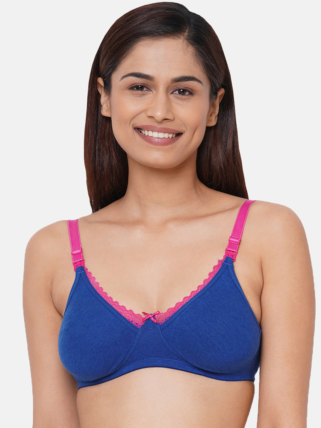 Inner Sense Lace Full Coverage Non Padded Cotton Maternity Bra With Anti Microbial
