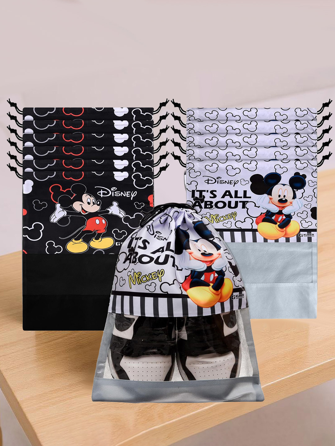 Kuber Industries Pack Of 12 Printed Shoe Covers