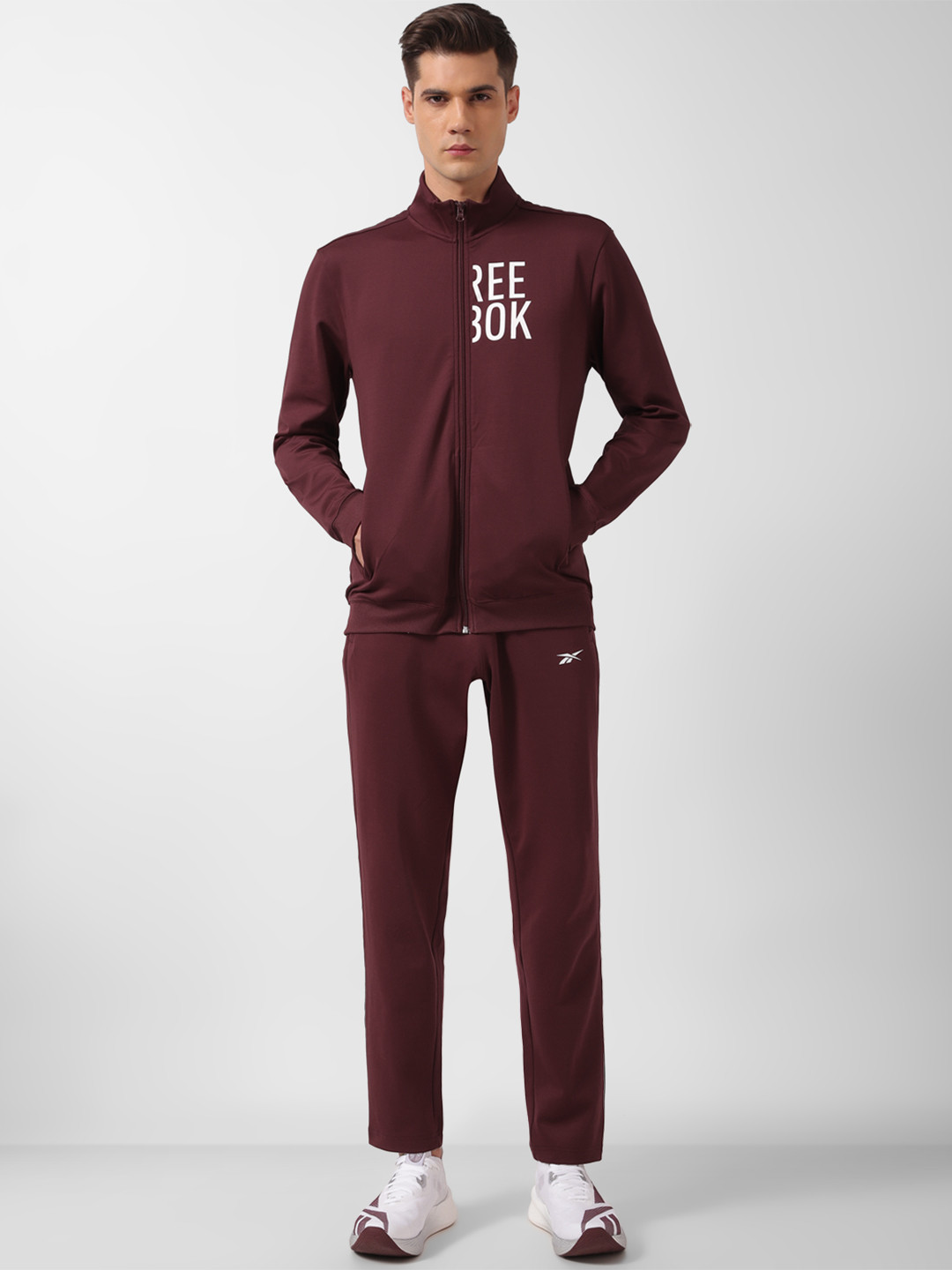 Reebok Brand Logo Printed Mid-Rise Tracksuits