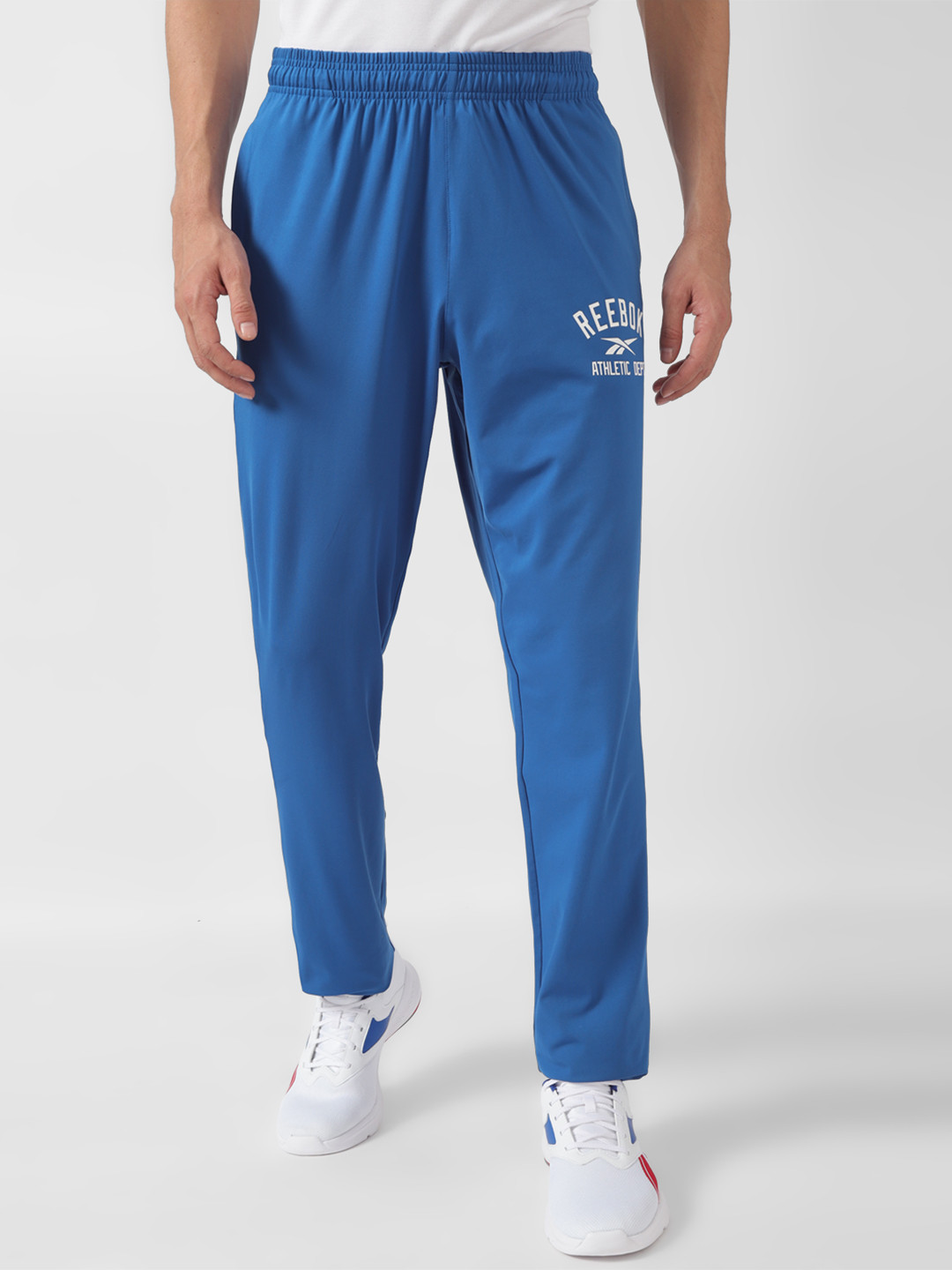 Reebok Men Printed Mid-Rise Fnd Track Pant