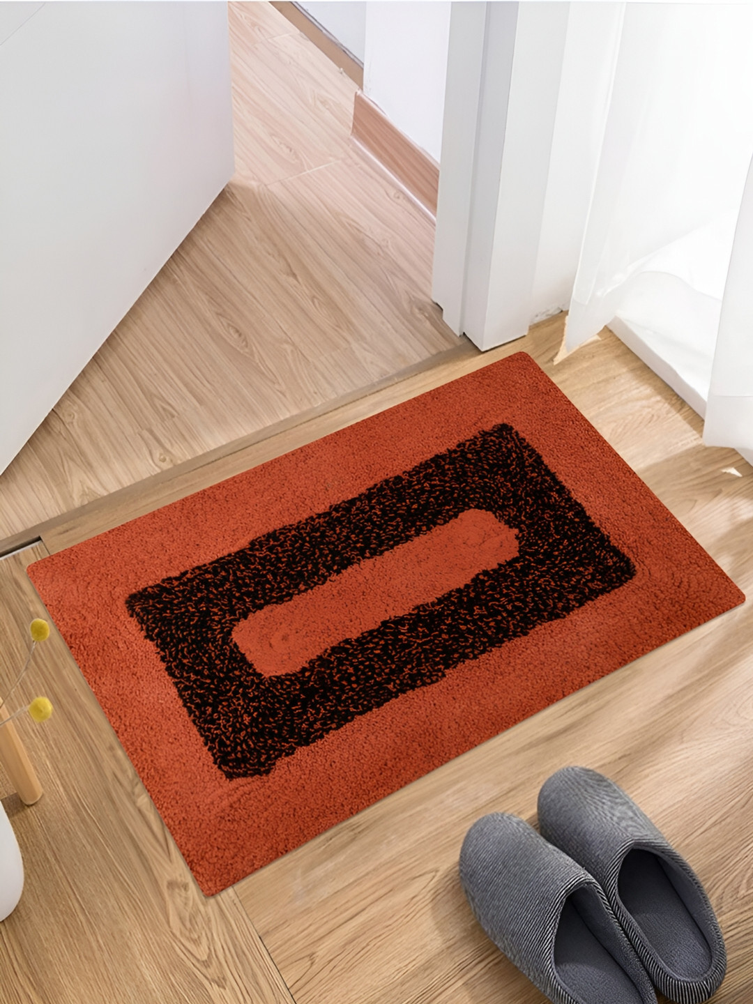 Kuber Industries Geometric 3-pcs Cotton Doormats