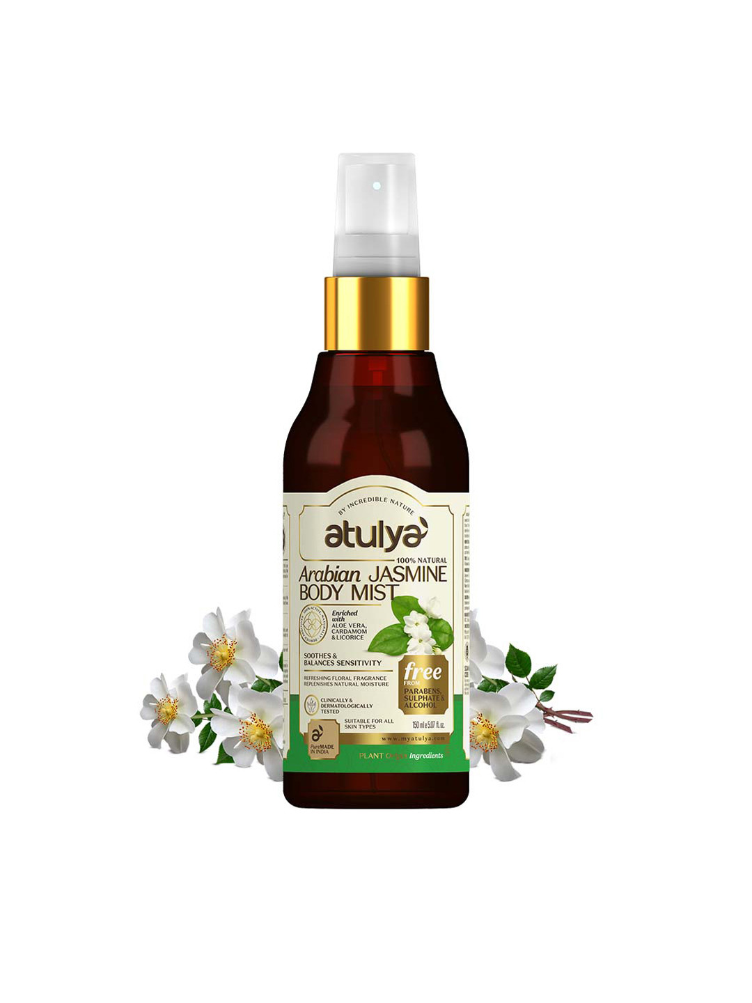 Atulya Arabian Jasmine Body Mist To Replenish Moisture - 150ml