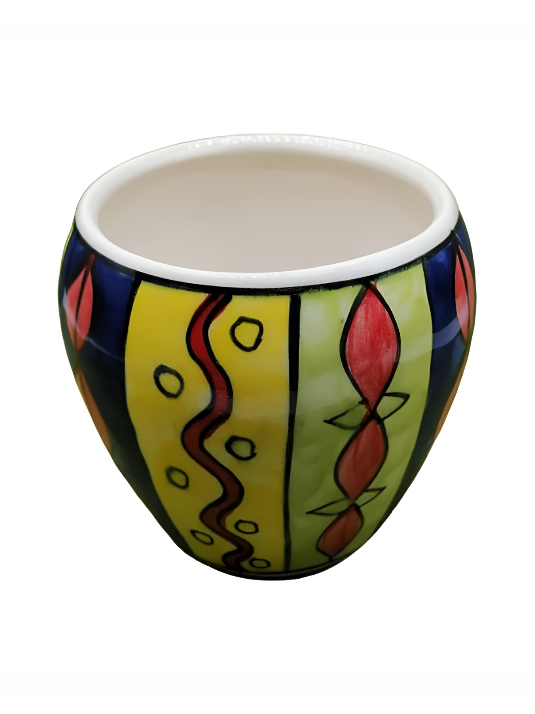 INDIA MEETS INDIA Blue & Green Ceramic Planter Holder