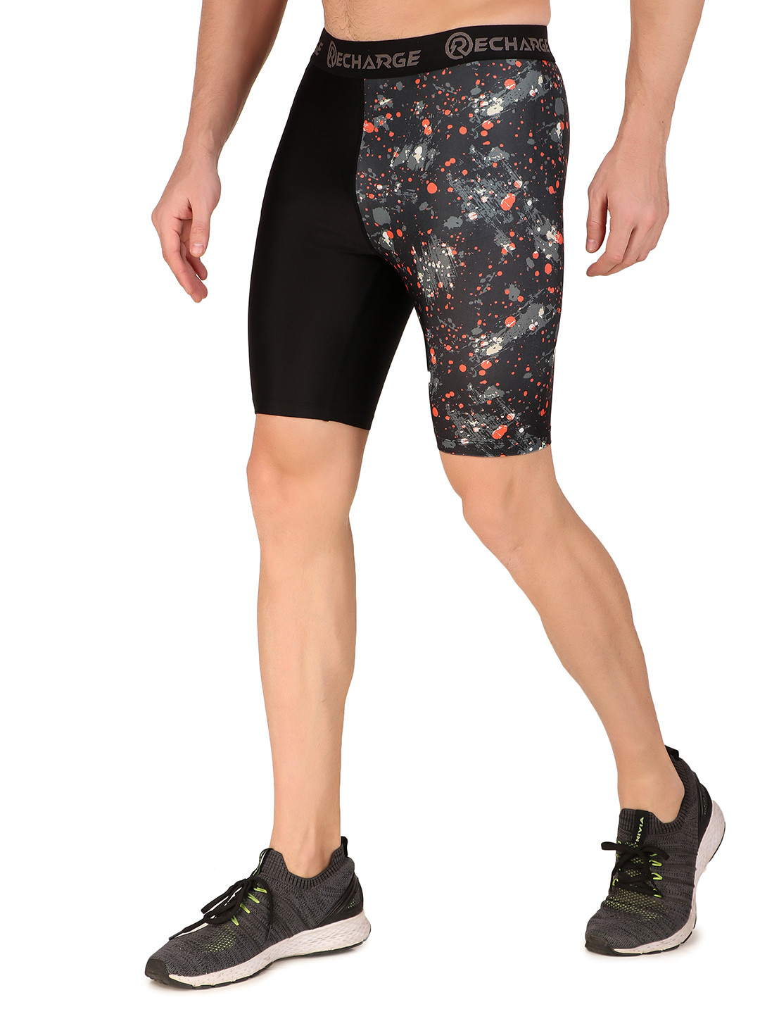 REDESIGN Men Printed Dry Fit Sports Shorts Tights