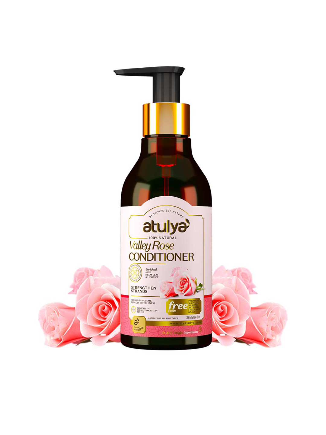 Atulya Valley Rose Hair Conditioner To Strengthen Strands - 300 ml