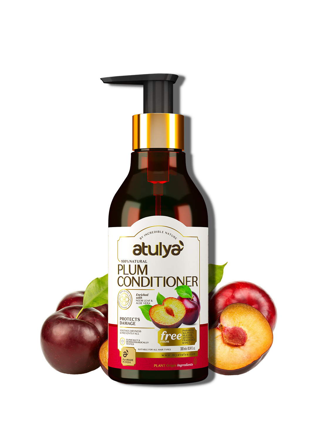 Atulya Natural Plum Hair Conditioner Reduce Hair Damage - 300ml