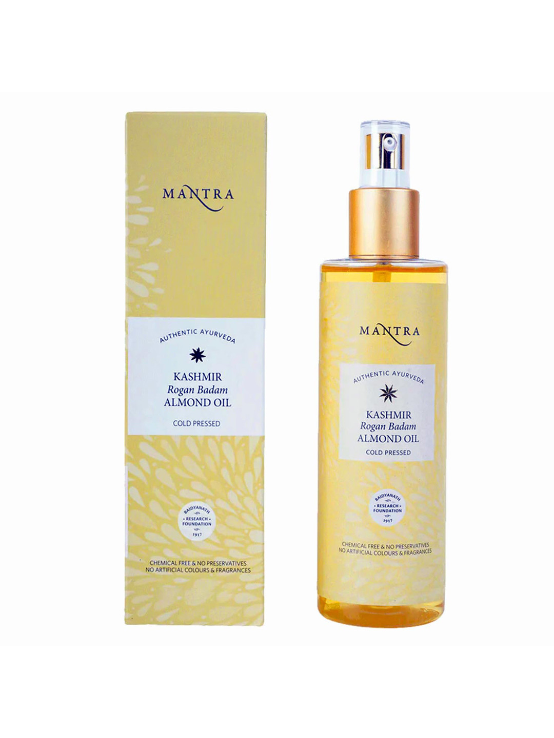 Mantra Herbal Kashmir Rogan Badam Almond Cold Pressed Oil - 100 ml