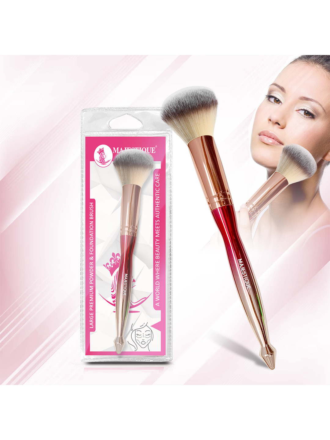 MAJESTIQUE The Everyday Beauty FC104 Foundation Face Brush - Red