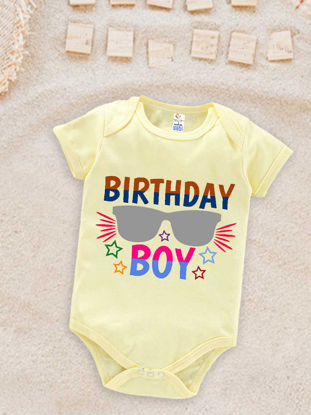 Babywish Infants Birthday Boy Printed Cotton Bodysuit
