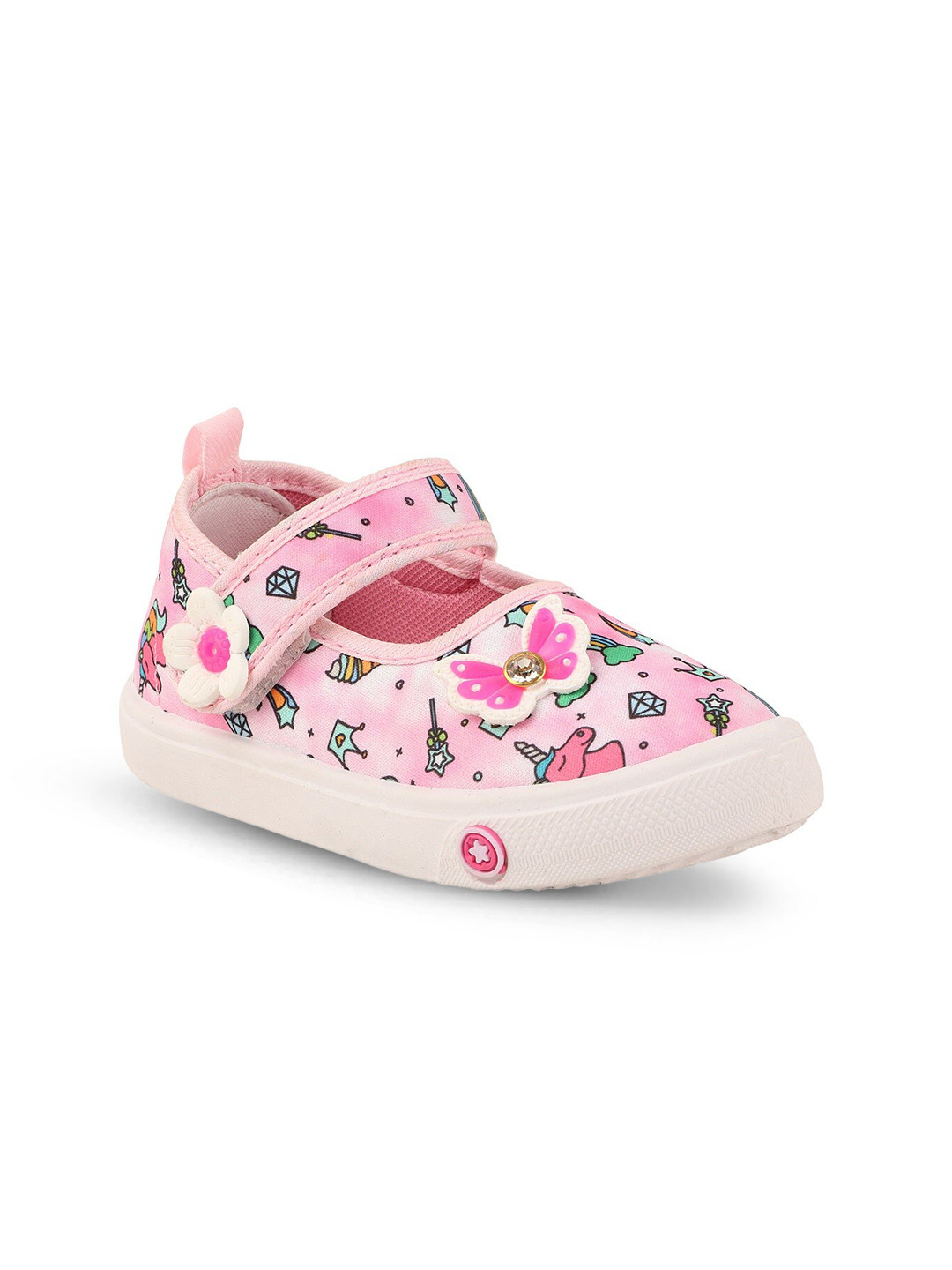 BAESD Girls Printed Embellished Comfort Insole Sneakers