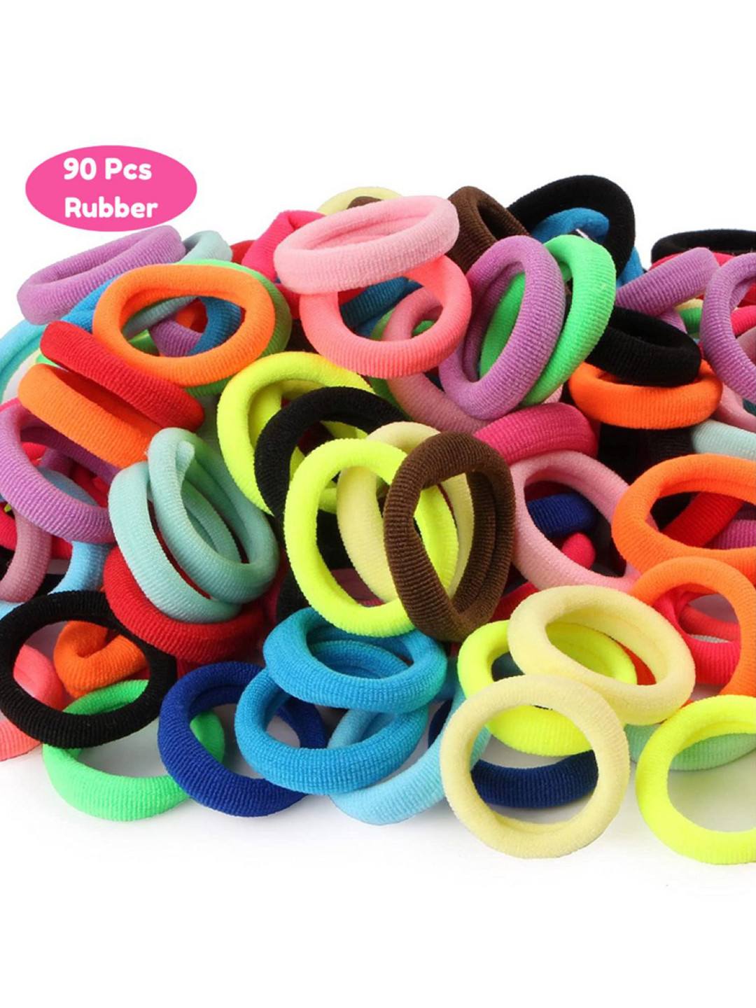 BAESD Kids 90 Pcs Red & Blue Ponytail Holders