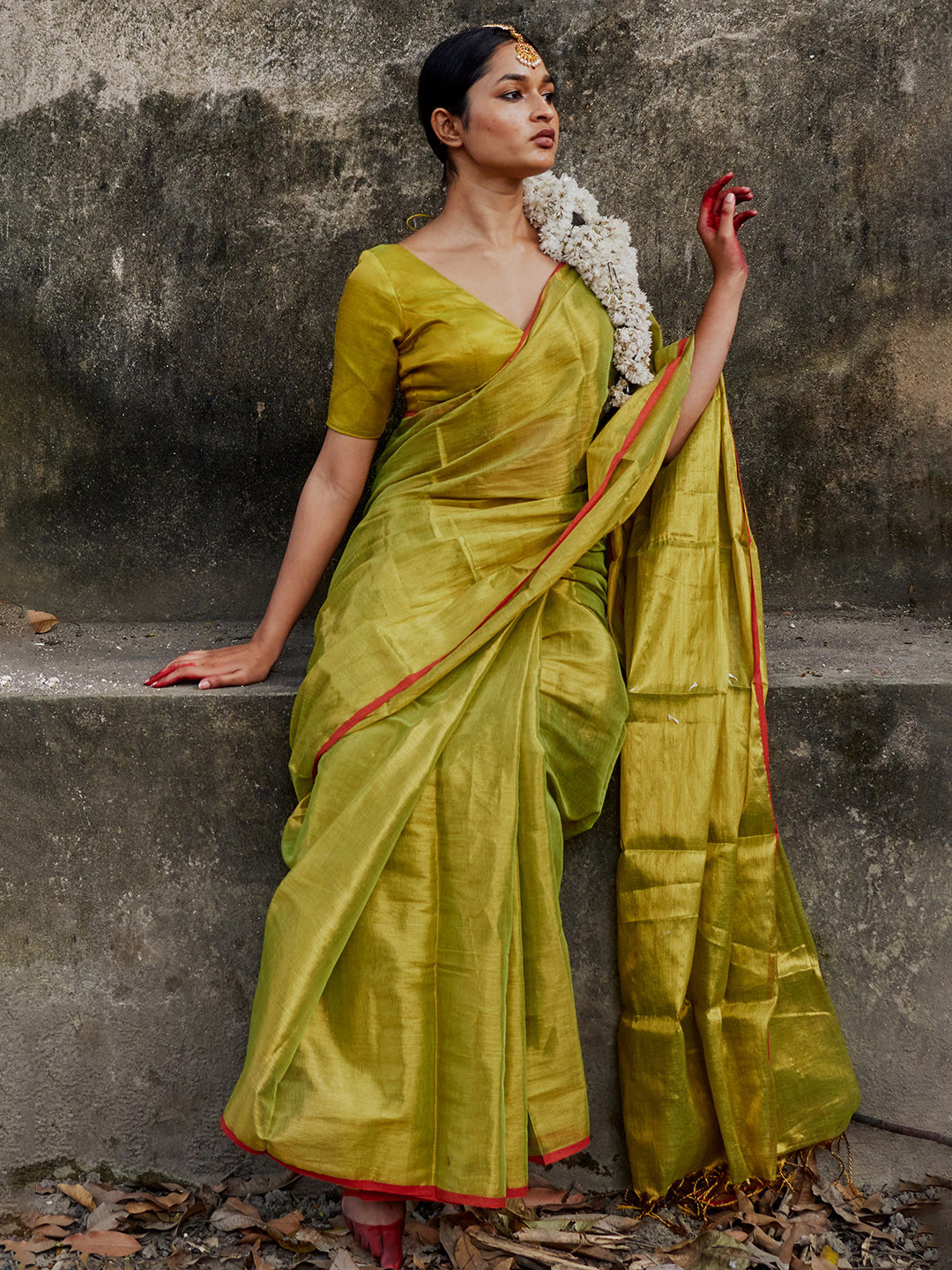 HUTS AND LOOMS Tissue Saree