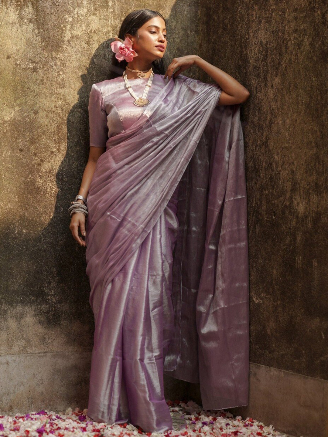 HUTS AND LOOMS Tissue Saree